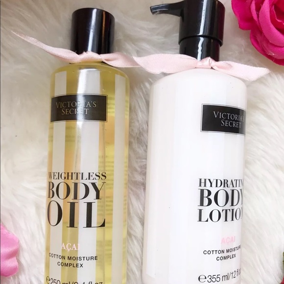 V. SECRET ACAI COTTON WEIGHTLESS OIL & LOTION SET - Picture 3 of 6
